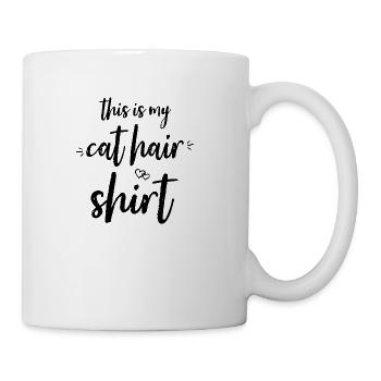 This Is My Cat Hair Tee Funny Cat Owner Saying New - Coffee/Tea Mug - white - Right