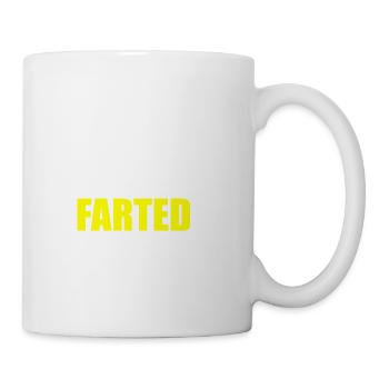 I JUST FARTED green - Coffee/Tea Mug - white - Right