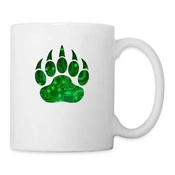 Techie Bear Claw Lgbtq Pride Green - Coffee/Tea Mug - white - Right