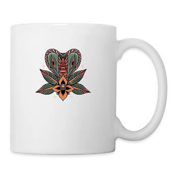 Green Cobra Tattoo - Coffee/Tea Mug - white - Right