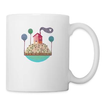 A House In The Middle Of A Hill - Coffee/Tea Mug - white - Right