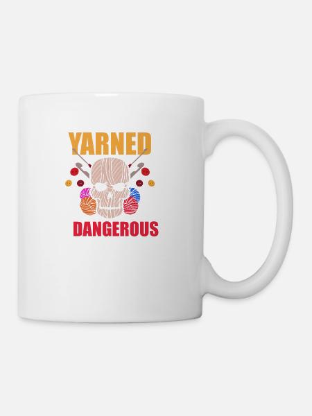 Yarned Dangerous Yarn And Crochet Lover - Coffee/Tea Mug - white