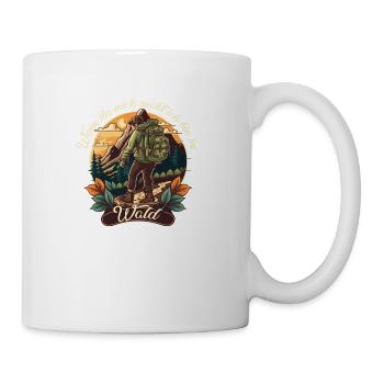 Pine Forest Nature Trees Outdoor - Coffee/Tea Mug - white - Right