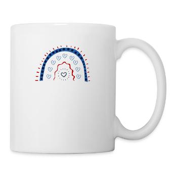 Peace Red White And Blue Rainbow - Coffee/Tea Mug - white - Right