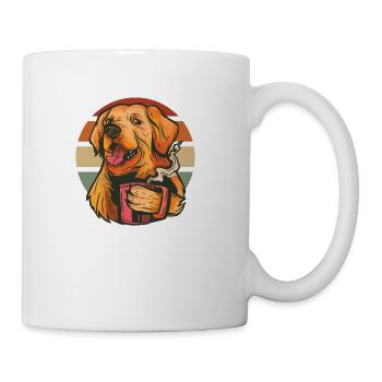 Golden Retriever Dog Coffee - Coffee/Tea Mug - white - Right