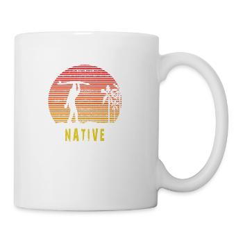 Hide And Seek World Champion Vintage Retro Bigfoot - Coffee/Tea Mug - white - Right