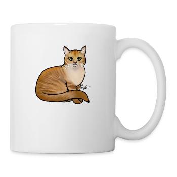 Cat British Shorthair Orange Tabby - Coffee/Tea Mug - white - Right