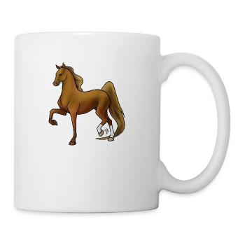 Horse American Saddlebred Chestnut - Coffee/Tea Mug - white - Right