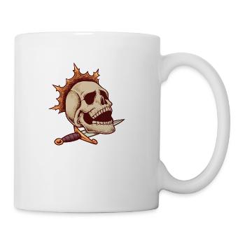 Dagger And Crown Majestic Skull - Coffee/Tea Mug - white - Right