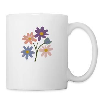 subtle bi pride flowers - Coffee/Tea Mug - white - Right