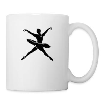 the male ballet dancer - Coffee/Tea Mug - white - Right