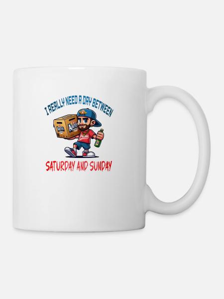 I REALLY NEED A DAY BETWEEN SATURDAY AND SUNDAY - Coffee/Tea Mug - white