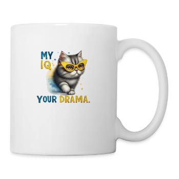 My iq your drama - Coffee/Tea Mug - white - Right