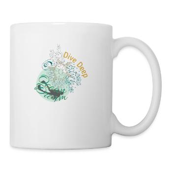 Ocean Dream Diver Coral Sanctuary - Coffee/Tea Mug - white - Right