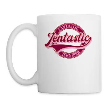 Jentastic Fantastic Jennifer Name Gift - Coffee/Tea Mug - white - Left