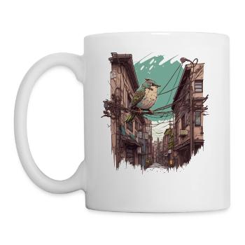 Get Your Wings with Bird T-Shirts - Coffee/Tea Mug - white - Left