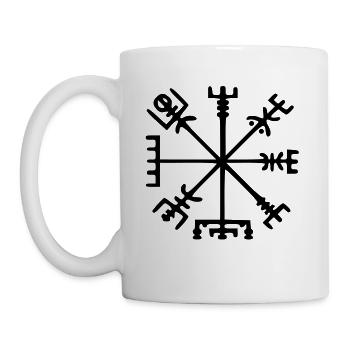 Vegvísir (Viking Compass) - Coffee/Tea Mug - white - Left