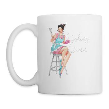 Baking Queen Vintage Baking Retro Baking - Coffee/Tea Mug - white - Left