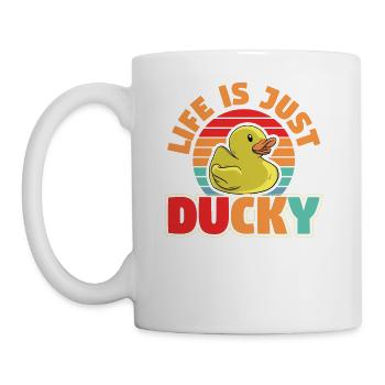 Life Is Just Ducky - Coffee/Tea Mug - white - Left