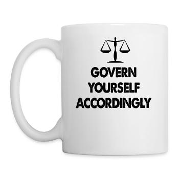 Govern Yourself Accordingly - Coffee/Tea Mug - white - Left