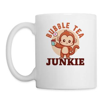 Bubble Tea Junkie, Bubble Tea Lover - Coffee/Tea Mug - white - Left