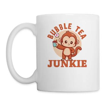 Bubble Tea Junkie, Bubble Tea Lover - Coffee/Tea Mug - white - Left