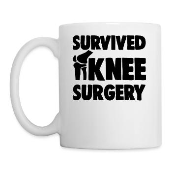 Survived Knee Surgery - Coffee/Tea Mug - white - Left