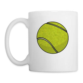 Tennis Ball - Coffee/Tea Mug - white - Left