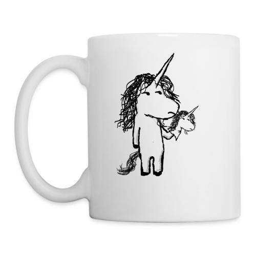 Unicorn with a mini friend angry - Coffee/Tea Mug