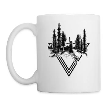Pine trees - Coffee/Tea Mug - white - Left