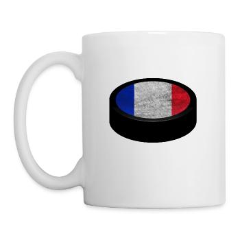 Team France Hockey Puck - Coffee/Tea Mug - white - Left