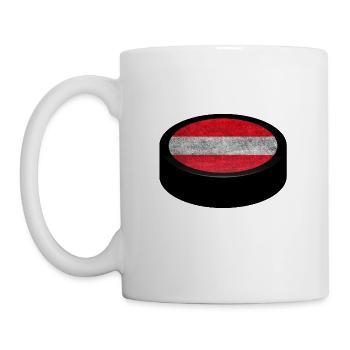 Team Austria Hockey Puck - Coffee/Tea Mug - white - Left