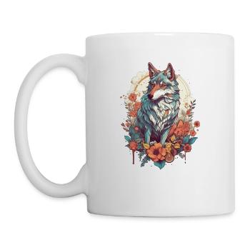 Colorful Wolf - Coffee/Tea Mug - white - Left