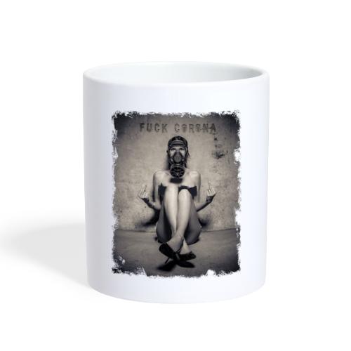 nude girl with gas mask - DOUBLE FUCK CORONA - Coffee/Tea Mug