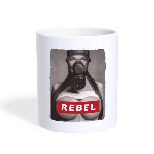 nude girl with gas mask - REBEL - Coffee/Tea Mug