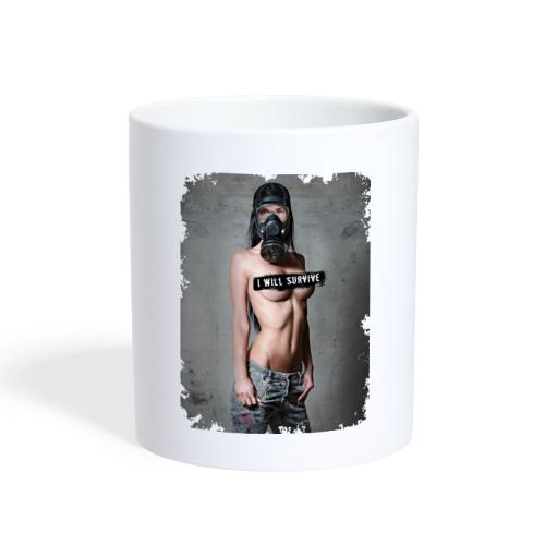 nude girl with gas mask - i will survive - Coffee/Tea Mug