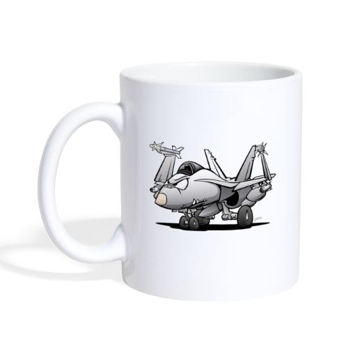 Military Naval Fighter Jet Airplane Cartoon - Coffee/Tea Mug