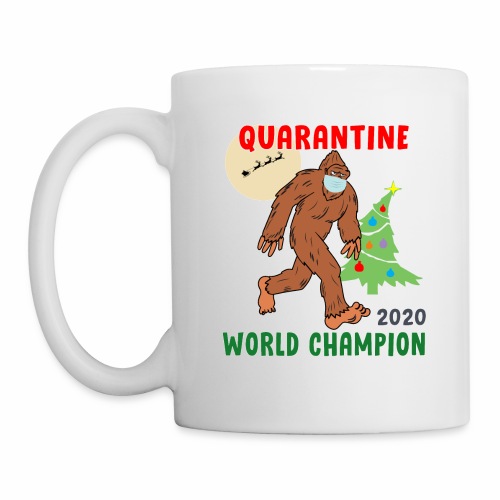 Quarantine World Champion Sasquatch Mask Christmas - Coffee/Tea Mug