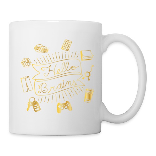 Faux Gold Hello Brains (Accessories) - Coffee/Tea Mug