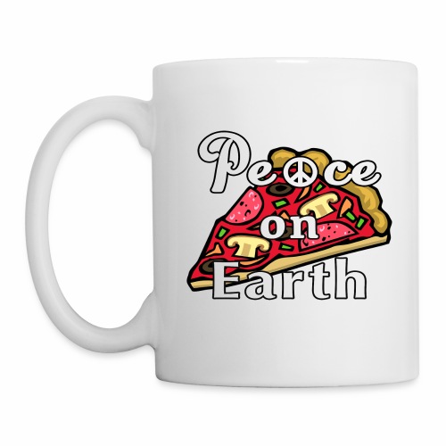 Peace on Earth, Mozzarella Pepperoni Pizzeria Pie. - Coffee/Tea Mug