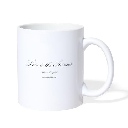 Love is the answer - black design - Coffee/Tea Mug