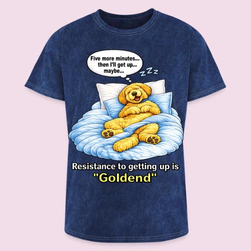 Funny Goldendoodle Sleeping design. - Washed Unisex T-Shirt