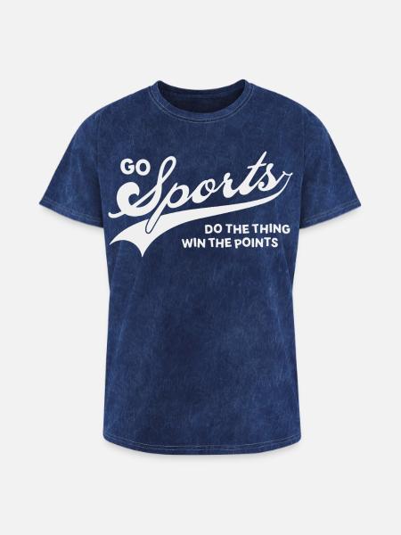 Go Sports - Washed Unisex T-Shirt - mineral navy