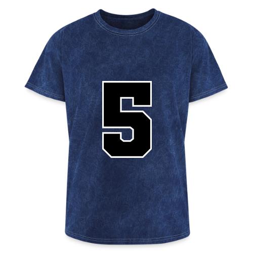 Varsity Number 5 Athletic Design - Washed Unisex T-Shirt