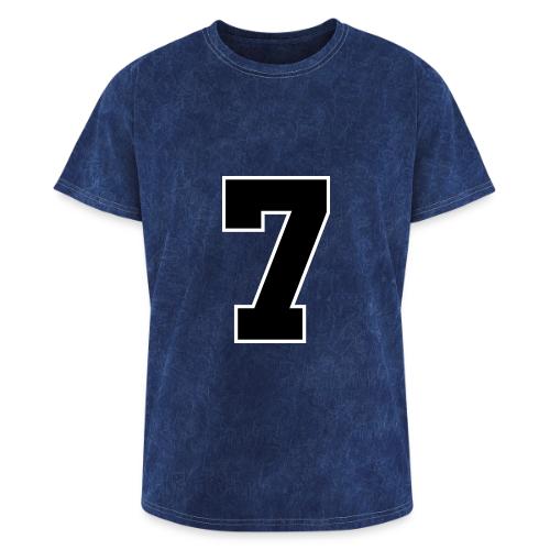 Varsity Number 7 Athletic Look - Washed Unisex T-Shirt