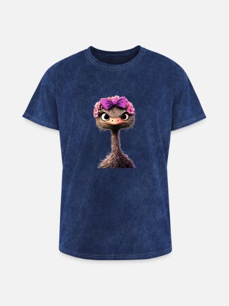 Duckie - Washed Unisex T-Shirt - mineral navy