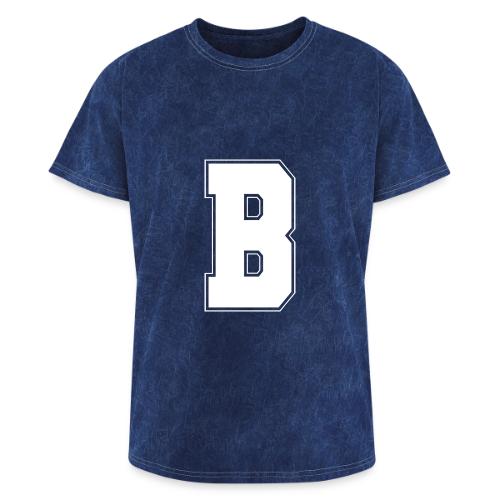 White Letter B – Varsity Alphabet Monogram - Washed Unisex T-Shirt