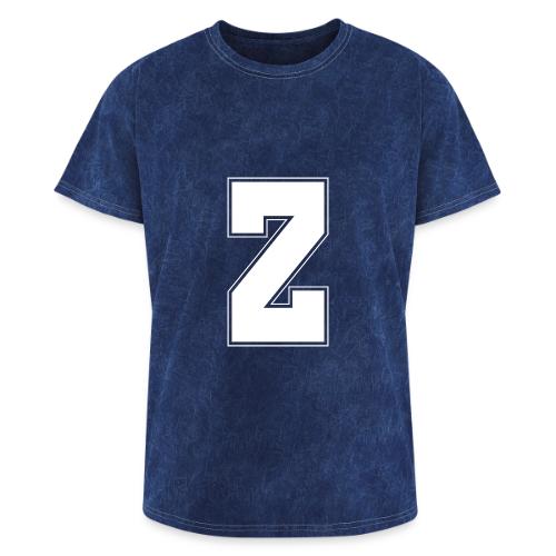 White Letter Z – Varsity Alphabet Monogram - Washed Unisex T-Shirt