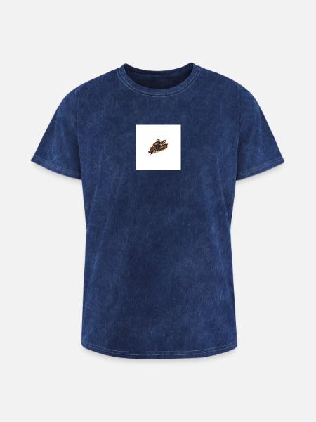 Moto Dash Neon Racer - Washed Unisex T-Shirt - mineral navy