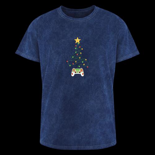 Gaming Christmas Tree Controller - Washed Unisex T-Shirt